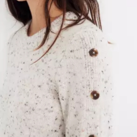 Madewell Donegal Button Sleeve Sweater Dress Long Sleeve Chic Knit Size XS - Picture 5 of 15